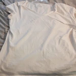 Marona white short sleeve wrap shirt xLarge